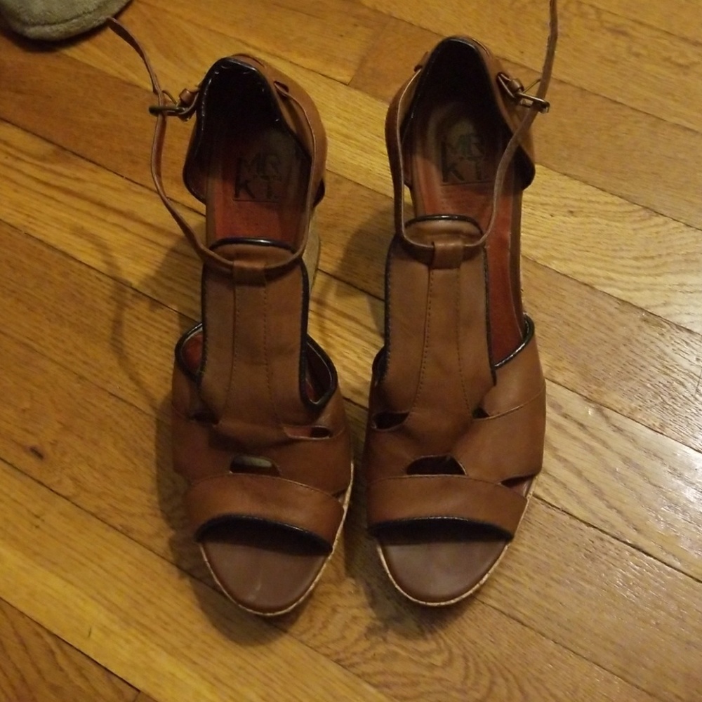 Brown wedge sandal